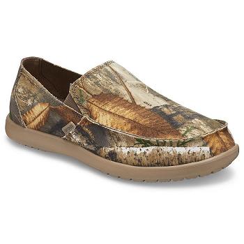 Crocs Santa Cruz Realtree Edge Slip-On Hnede - Panske Mokasíny